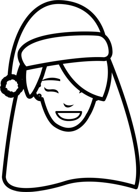 漂亮的女人头与冬天的帽子图片下载