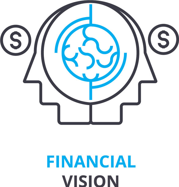 财务愿景概念大纲图标线性图片下载