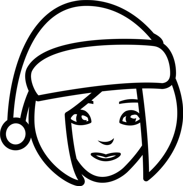 漂亮的女人头与冬天的帽子图片下载