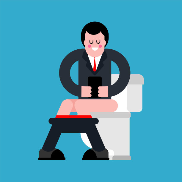 马桶上的商人在厕所里图片下载