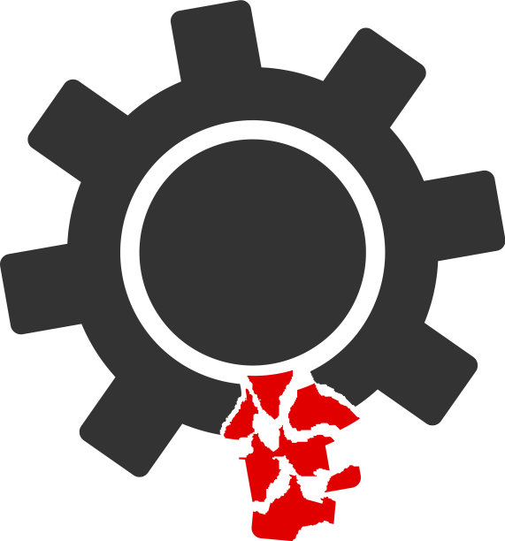 损坏的齿轮齿图标图片下载