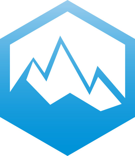 冰山以六角形为标志设计模板图片下载