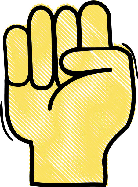 划痕的手与反对的手势符号图片下载