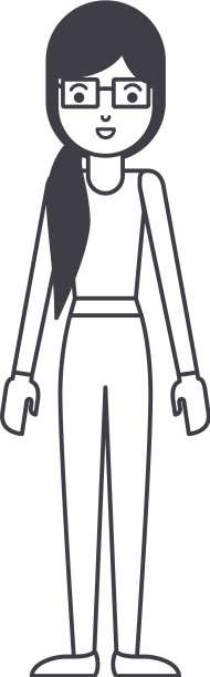 美丽的年轻女子与眼镜性格图片下载