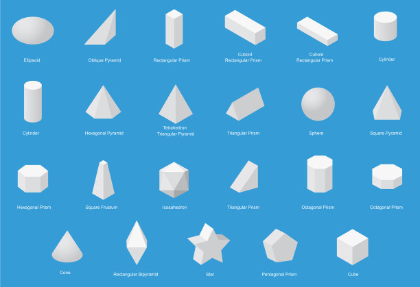 一组基本的几何形状图片下载