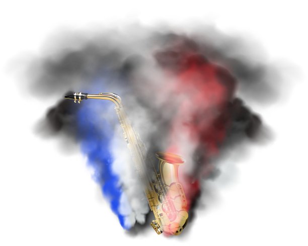 萨克斯管在烟图片下载