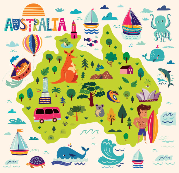 澳大利亚的地图图片下载