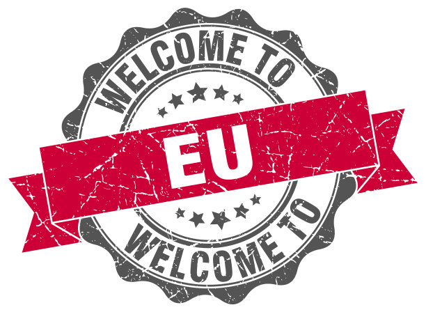 欧盟圆形缎带印章图片下载