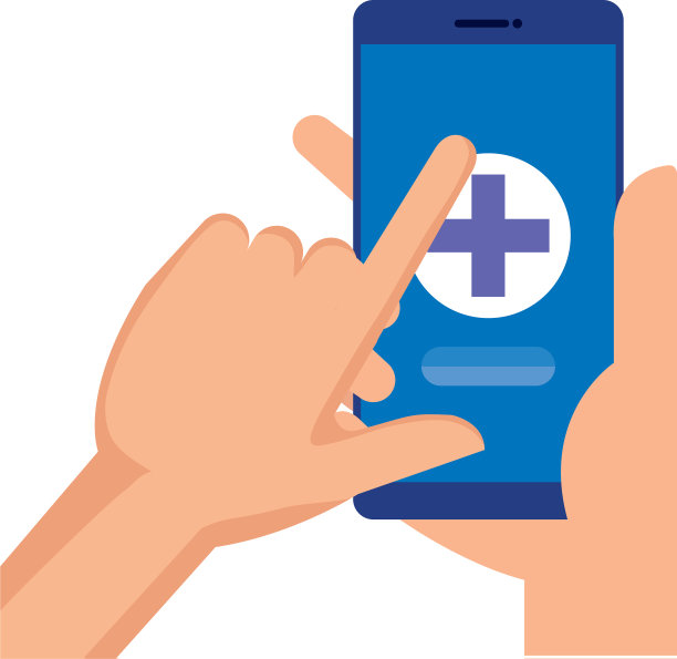 手使用智能手机与医疗交叉图片下载