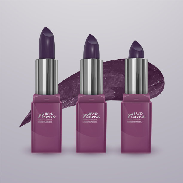 逼真的深樱桃色唇膏图片下载