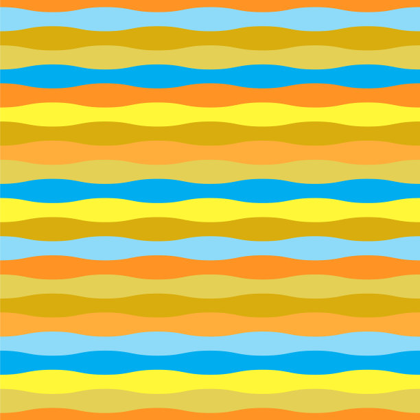 五彩波浪无缝图案为夏季主题图片下载