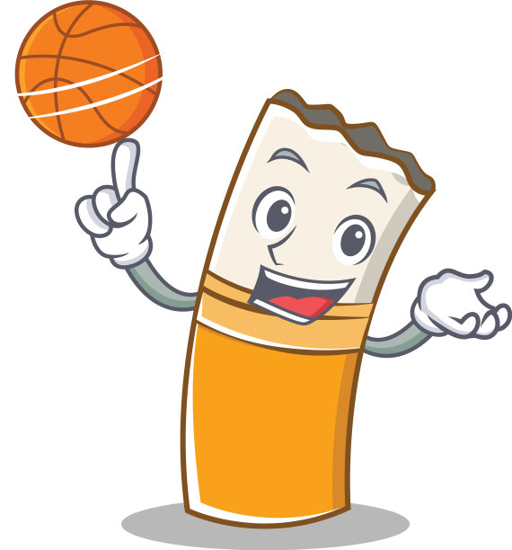 以篮球香烟人物卡通风格图片下载
