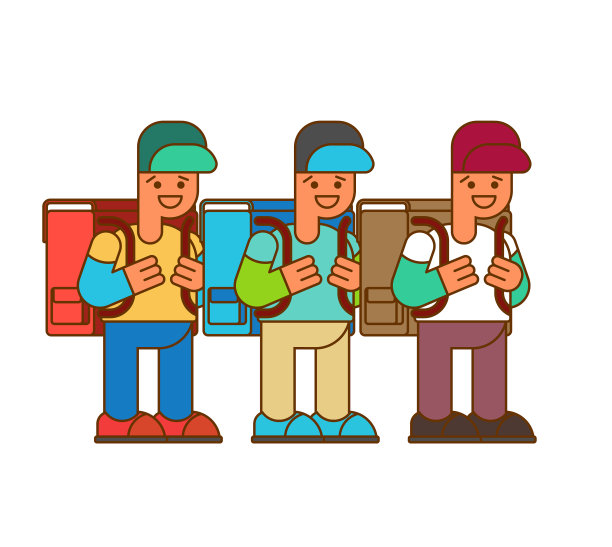 学生男孩和大书包为九月图片下载