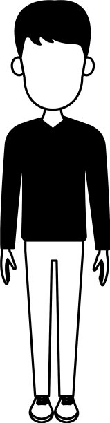 黑白漫画上的年轻人图片下载