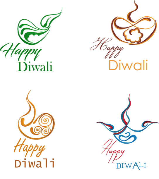 水彩排灯节标志收藏图片下载