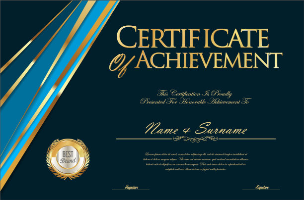 证书复古设计模板07图片下载