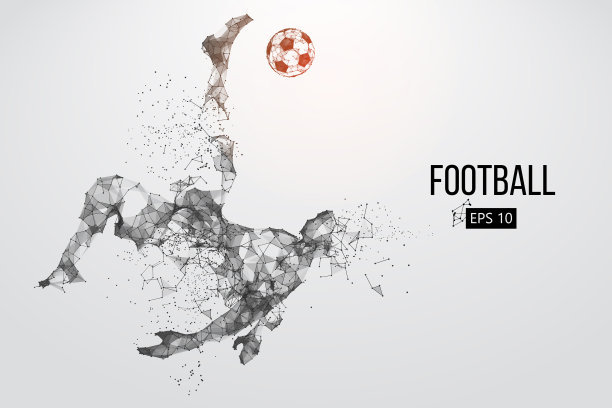 一个足球运动员的剪影图片下载