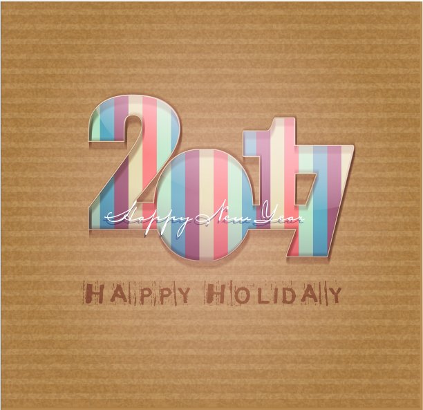 条纹数字2017图片下载