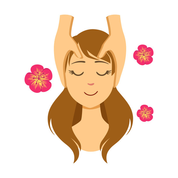 女人躺在背部，同时按摩治疗师图片下载