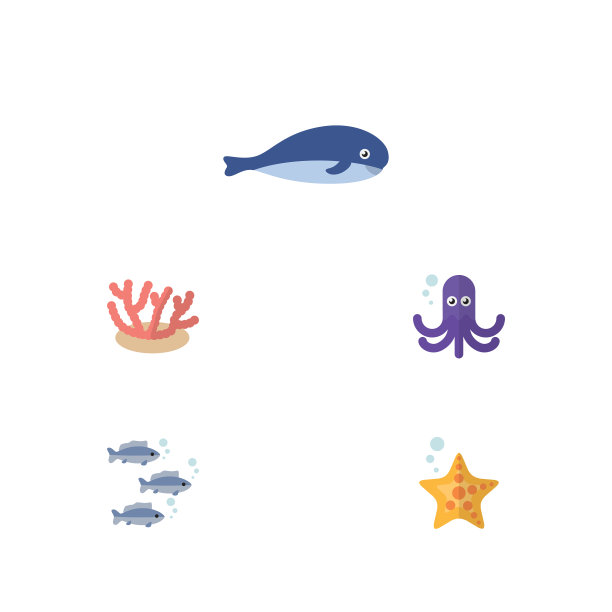扁平的图标海抹灰章鱼触手海星图片下载