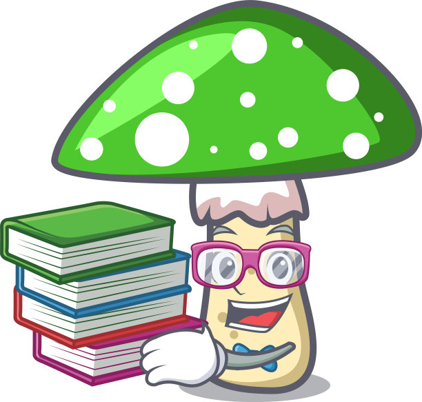 学生以书绿鹅膏菇为吉祥物图片下载