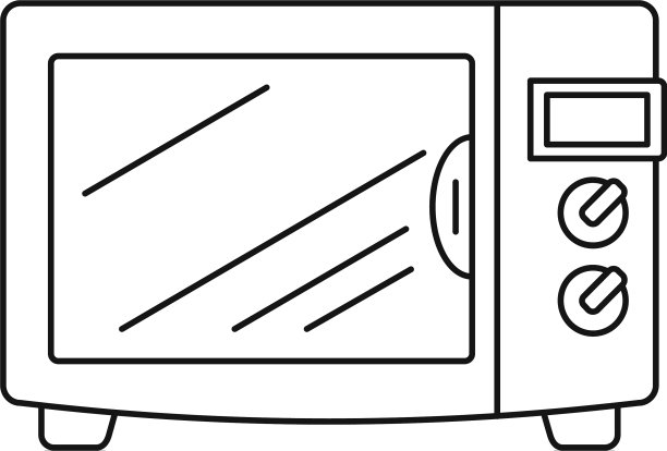 钢铁微波图标轮廓风格图片下载
