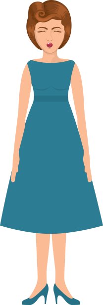 穿着蓝色衣服，头发浓密的女人图片下载