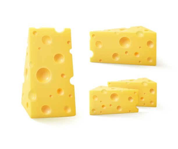一套三角形块奶酪的背景图片下载