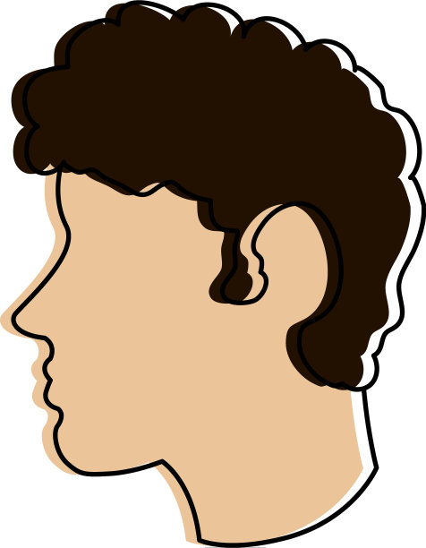 男人头像头像头像侧视图标图片下载