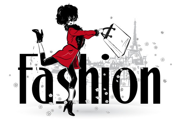 时尚女孩在素描风格的时尚女人图片下载