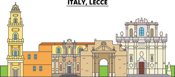 意大利莱切市天际线建筑图片下载