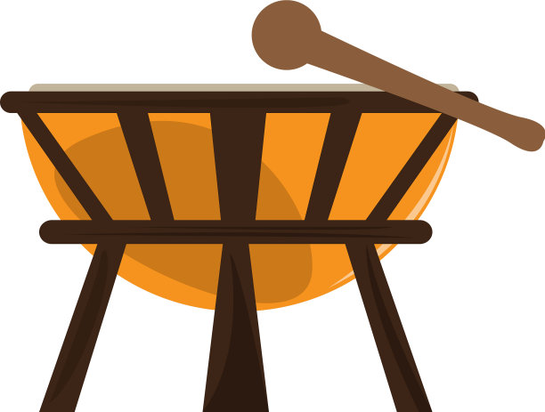 孤立的鼓图标乐器图片下载