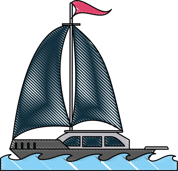 豪华帆船孤立图片下载