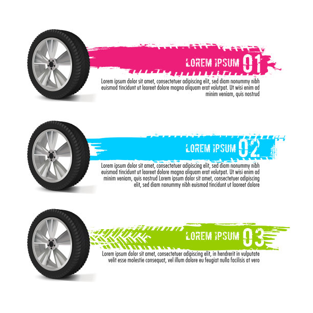 轮胎花纹信息图图片下载