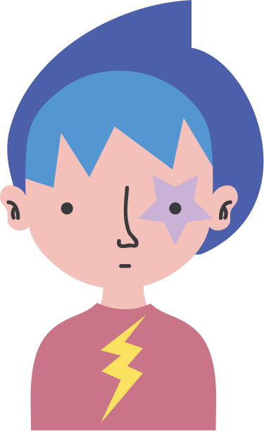 五颜六色的摇滚男孩，有明星纹身和t恤图片下载