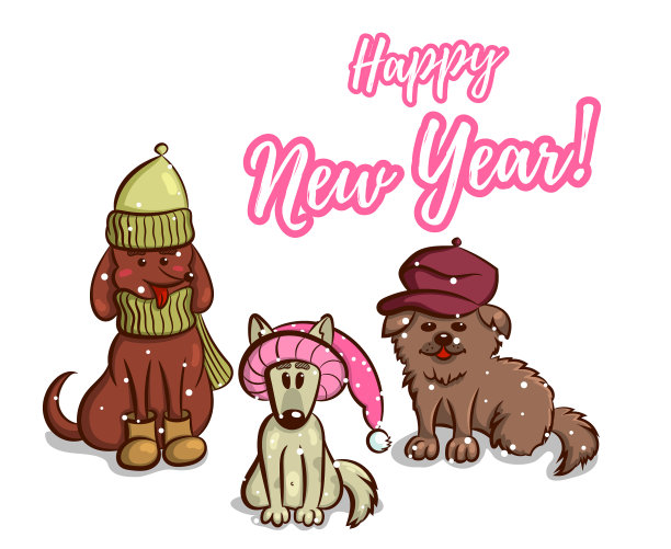 雪地上的滑稽小狗图片下载