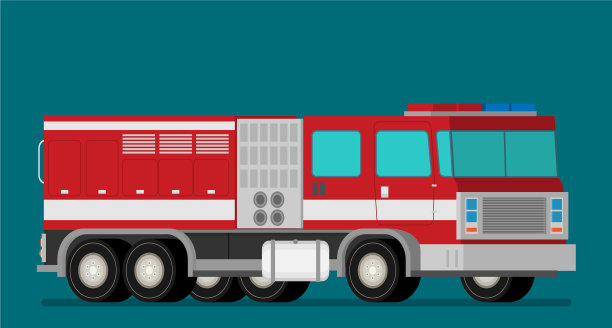 消防车救援引擎运输图片下载