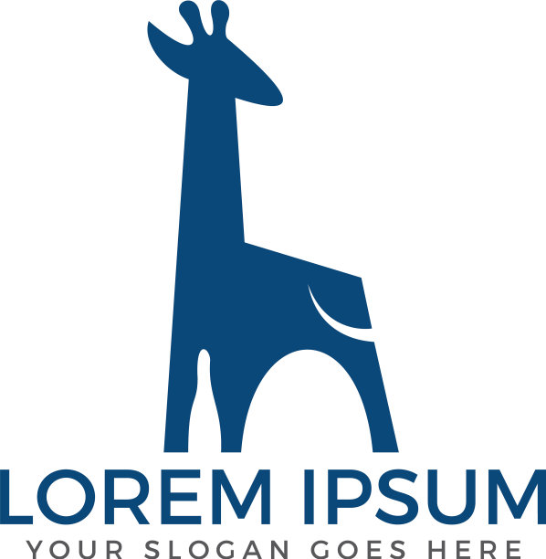 长颈鹿标志设计模板图片下载
