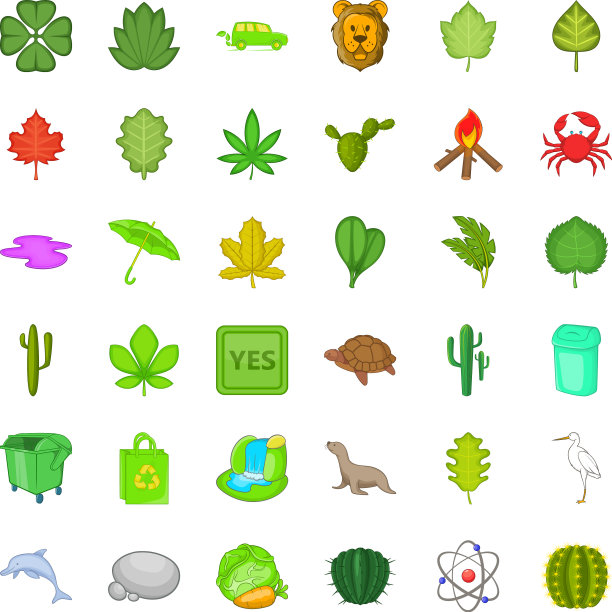 全球图标设置卡通风格图片下载