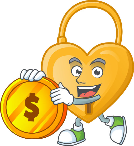 笑脸相恋挂锁卡通人物图片下载