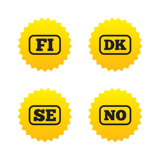 语言图标FI DK SE和没有翻译图片下载