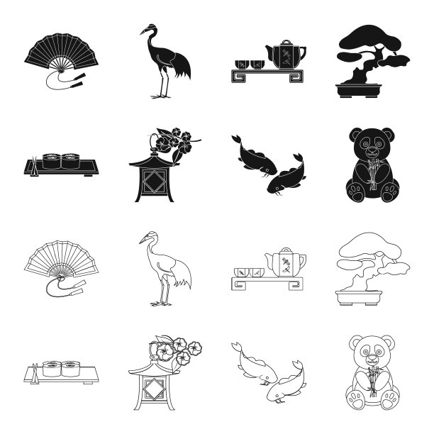 寿司，锦鲤，日本灯笼，熊猫，日本套装图片下载