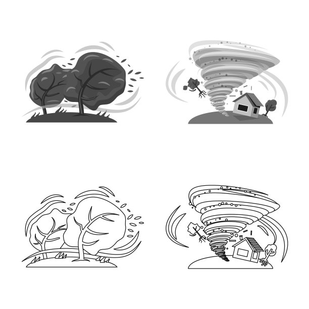 孤立对象是自然灾害的象征图片下载