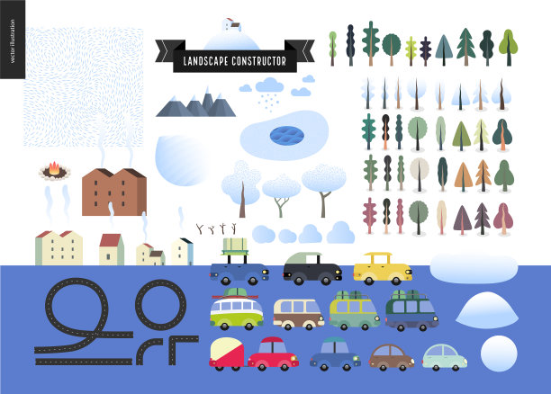 冬季景观的构造函数图片下载