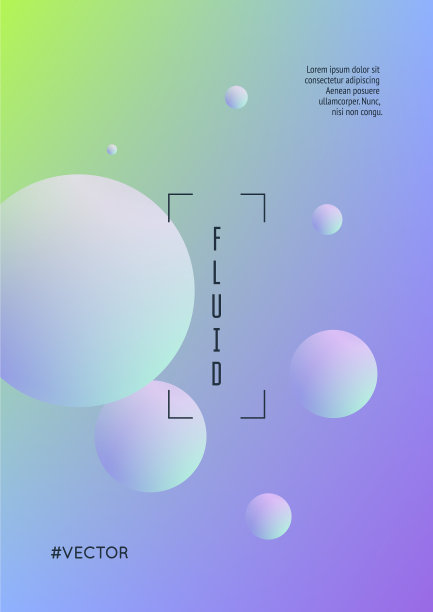 流体海报与圆形形状图片下载