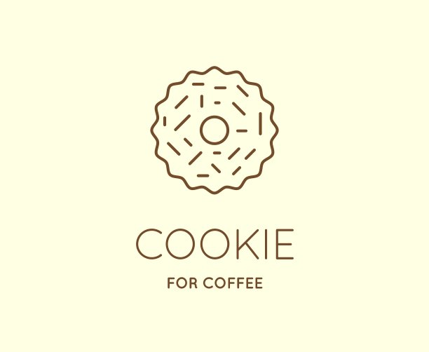 咖啡配件图标与字母标志可以图片下载