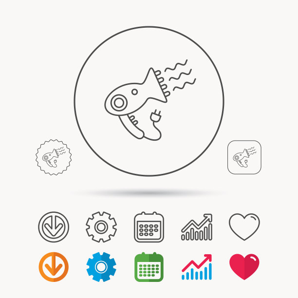 吹风机电子吹风机标志图标图片下载