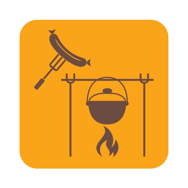 火锅和香肠图标图片下载