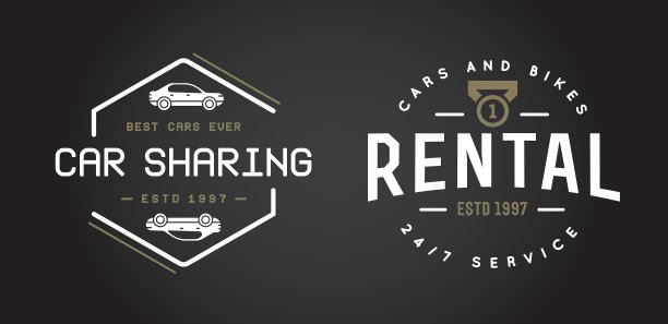 汽车租赁服务元素集可以用作图片下载