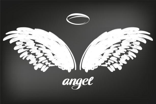 天使翅膀图标素描收集宗教图片下载